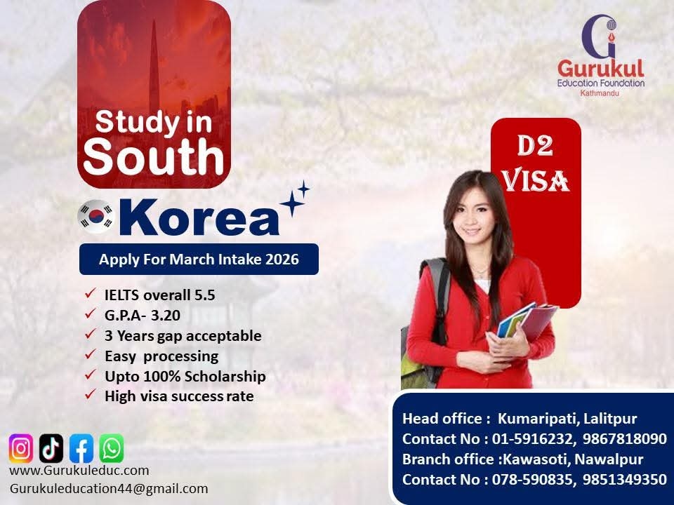 Study in South Korea: March 2026 Intake Open Now